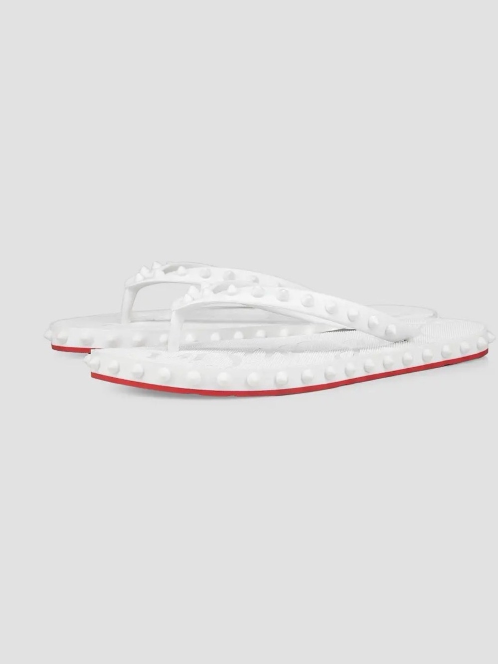 Christian Louboutin Super Loubi Flip Flops White. New with tags, box, dustbags